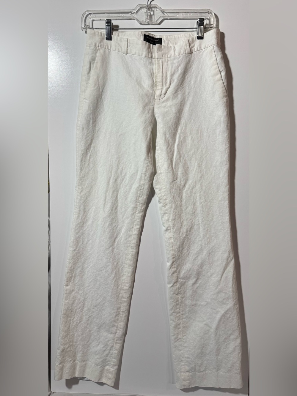 Banana Republic Martin Fit Linen Pants White Size 2